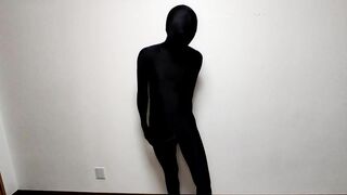 Red & black layered zentai