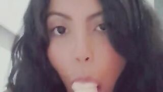 intimate video of my girlfriend sucking dildo on Snapchat