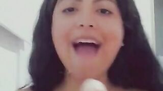 intimate video of my girlfriend sucking dildo on Snapchat