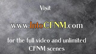 CFNM dominant babes jerking dudes cock