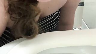 Pig slut toilet licking humiliation