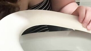 Pig slut toilet licking humiliation