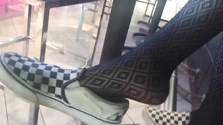 Girlfriend Vans Stockings Shoeplay 3