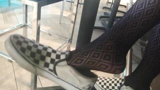 Girlfriend Vans Stockings Shoeplay 3