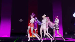 [MMD] CHUNG HA - Snapping Hot Striptease Ahri Akali Kaisa Evelynn Seraphine KDA 4K 60FPS