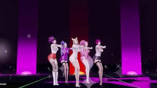 [MMD] CHUNG HA - Snapping Hot Striptease Ahri Akali Kaisa Evelynn Seraphine KDA 4K 60FPS