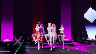 [MMD] CHUNG HA - Snapping Hot Striptease Ahri Akali Kaisa Evelynn Seraphine KDA 4K 60FPS