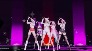 [MMD] CHUNG HA - Snapping Hot Striptease Ahri Akali Kaisa Evelynn Seraphine KDA 4K 60FPS