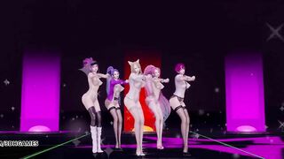 [MMD] CHUNG HA - Snapping Hot Naked Kpop Dance Ahri Akali Kaisa Evelynn Seraphine KDA 4K 60FPS