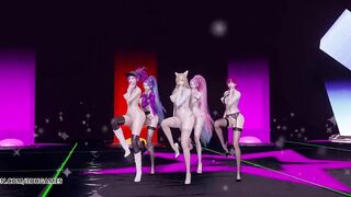 [MMD] CHUNG HA - Snapping Hot Naked Kpop Dance Ahri Akali Kaisa Evelynn Seraphine KDA 4K 60FPS