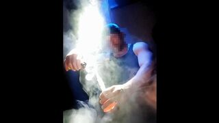 Spun slave jock blowing party clouds