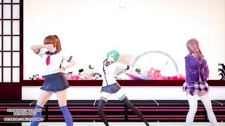 [MMD] Masked Bitch Honoka Katsumi Tamaki DOA Hot Dance