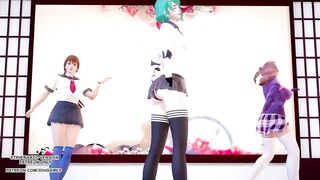 [MMD] Masked Bitch Honoka Katsumi Tamaki DOA Hot Dance