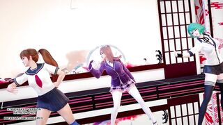 [MMD] Masked Bitch Honoka Katsumi Tamaki DOA Hot Dance