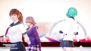 [MMD] Masked Bitch Honoka Katsumi Tamaki DOA Hot Dance