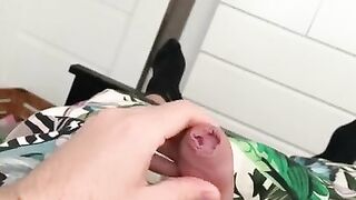 Relaxing masturbation session with strong orgasm