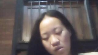 Asian girl at home alone and bored masturbates 13