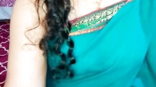 Green colour saree pe new married indian bhabhi hot video