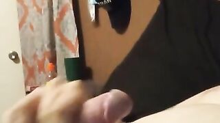 Stroking my cock till I cum!!!