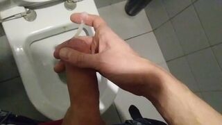 STEP SISTER CAUGHT BIG COCK CUMSHOT IN PUBLIC TOILET