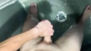 Cumming in the gym showers for my gf