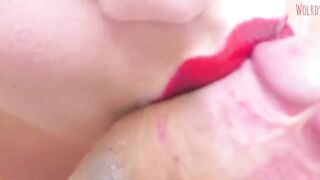 Mother friend blowjob pink lips make me Cum