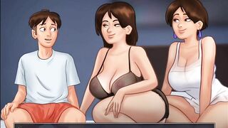 Fucking Debbie And Diana in Bedroom | Summertime Saga Gameplay