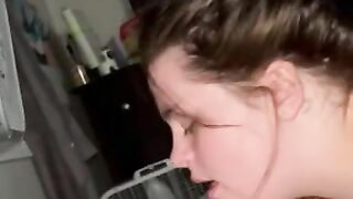 Swallowing my ex bf’s cock