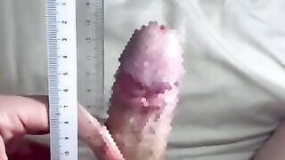 【Post every day in June! 】Viewer's request! Male college student Measure the length of the dick.