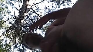 NerdyBiBear - Outdoor Cumshot