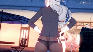 0404 -【R18-MMD】Honkai Impact 3rd 崩坏三 APHO Bronya at office with other valkyrie