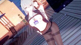 0404 -【R18-MMD】Honkai Impact 3rd 崩坏三 APHO Bronya at office with other valkyrie