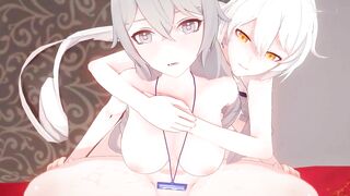 0404 -【R18-MMD】Honkai Impact 3rd 崩坏三 APHO Bronya at office with other valkyrie