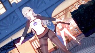 0404 -【R18-MMD】Honkai Impact 3rd 崩坏三 APHO Bronya at office with other valkyrie