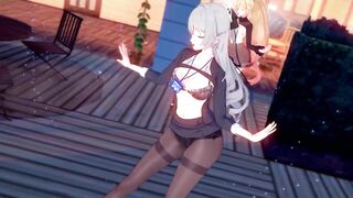 0404 -【R18-MMD】Honkai Impact 3rd 崩坏三 APHO Bronya at office with other valkyrie