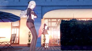 0404 -【R18-MMD】Honkai Impact 3rd 崩坏三 APHO Bronya at office with other valkyrie