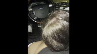 Thick German girl sucks dick in car