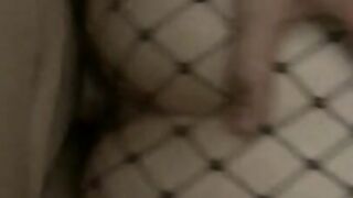 Big dick fucks me in fishnet stockings