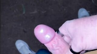 Greek Man - Outdoor Jerk off in the Woods - Huge cumshot