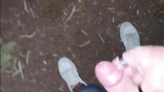 Greek Man - Outdoor Jerk off in the Woods - Huge cumshot