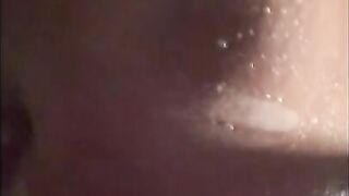 Risky masturbation in public gym shower, my personal trainer heard me cum and he loved it!