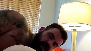 Watch me fuck my big tit emo girlfriend from behind and cum on her fat ass