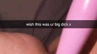 horny teen fucks hairbrush on Snapchat