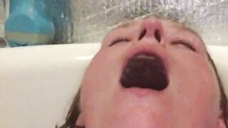 Mistress Wriggler having the most insane orgasm in the bath