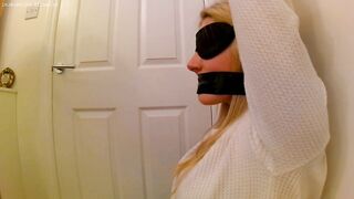 Blonde Tied up Face Fucked with Huge Thick Facial