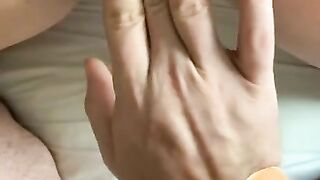 Morning fingering and fucking from behind for tired red pussy