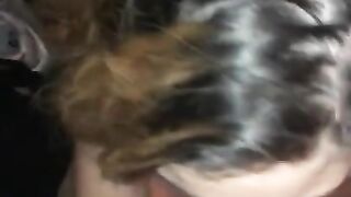 cheating girlfriend with wet pussy gets facial and oral creampie