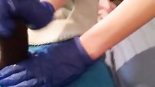 Sexy Nurse With Latex Gloves Gives Blow Job To Patient No COVID-19