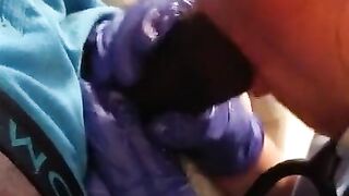 Sexy Nurse With Latex Gloves Gives Blow Job To Patient No COVID-19