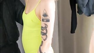 Fitting room sex real couple risky blowjob cum in mouth